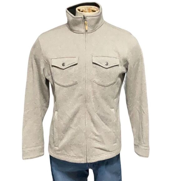 Mens Mountain Khakis Full Zip Fleece Jacket Mock Neck Pockets Size Medium